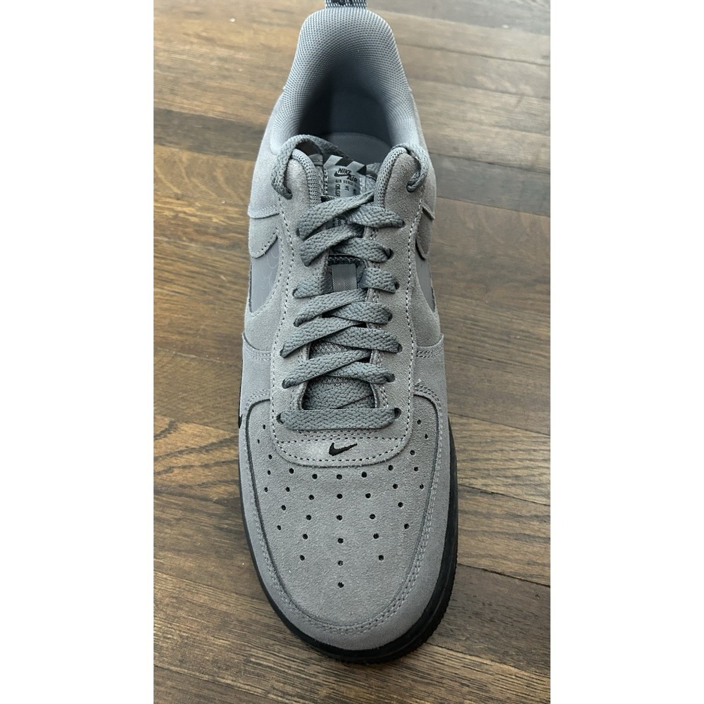 Men's Nike Air Force 1 Low 07 LV8 Grey Suede Shoes Reflective Swoosh Size 9.5 - Picture 12 of 12